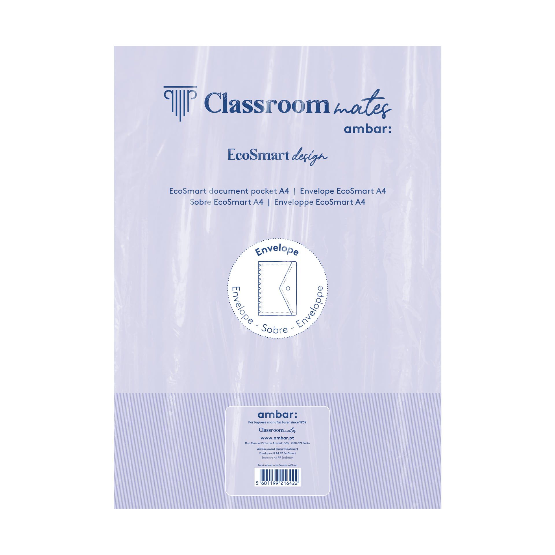 ENVELOPE PARA CADERNO ECOSMART AMBAR COM FECHO A4