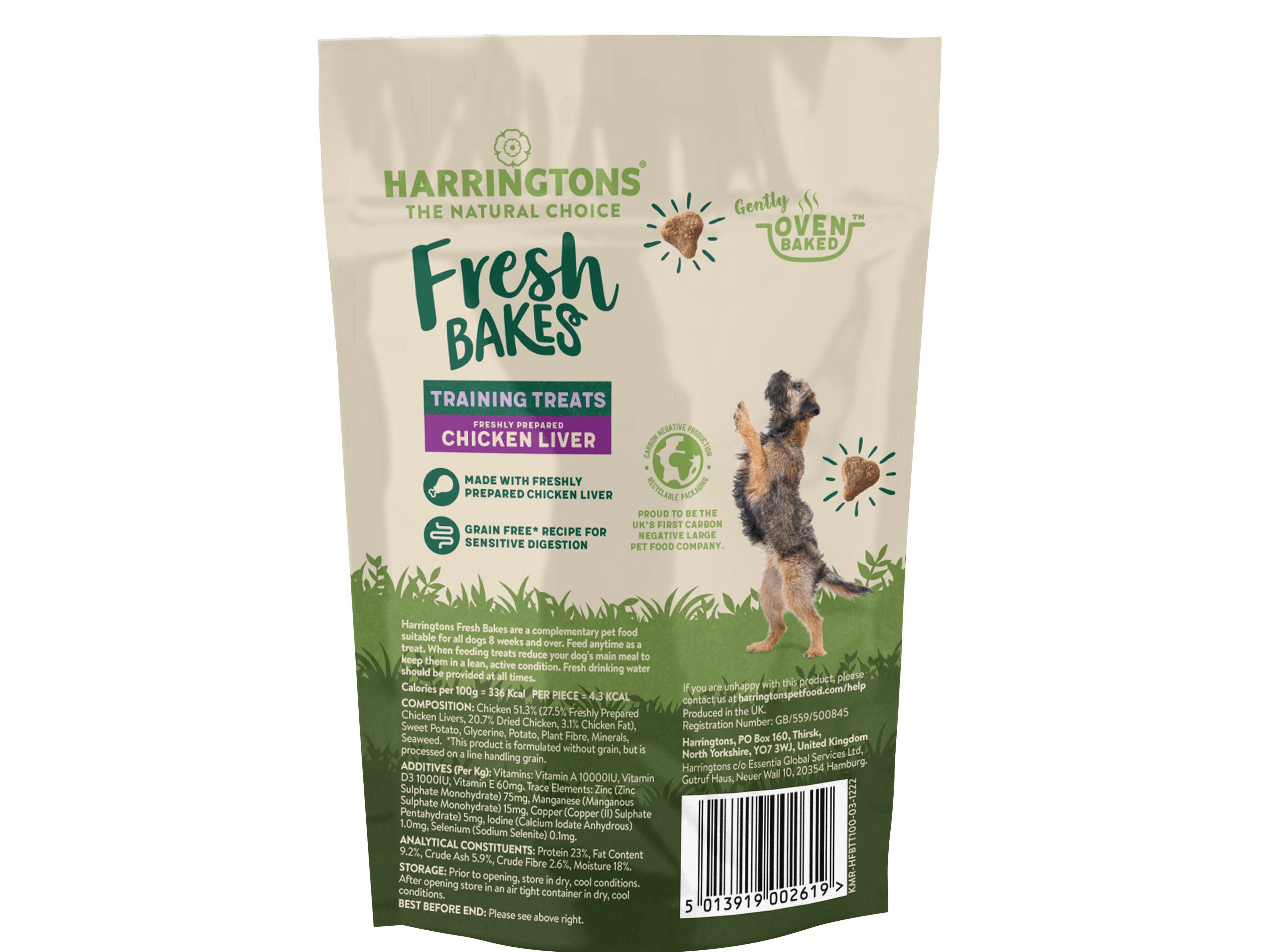 SNACKS PARA C&Atilde;O HARRINGTONS SEM CEREAIS TREINO 100G image number 1