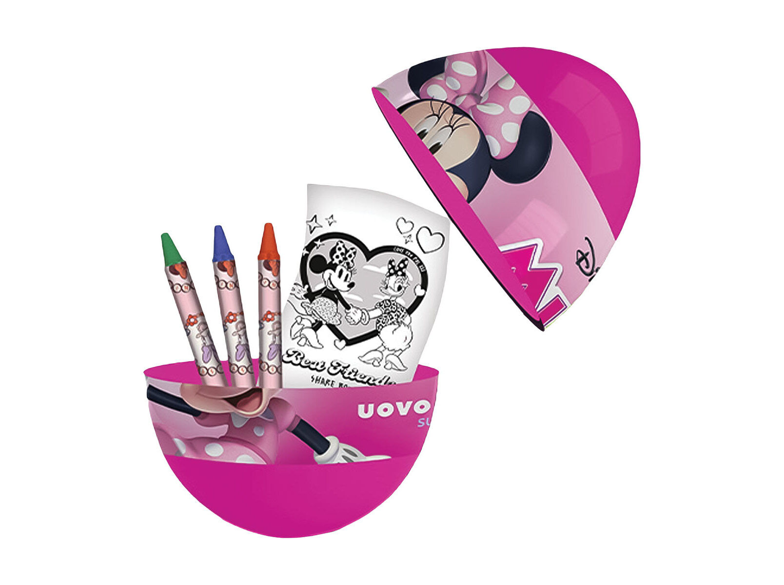 CONJUNTO PAPELARIA OVO MINNIE PEQUENO 4 PE&Ccedil;AS