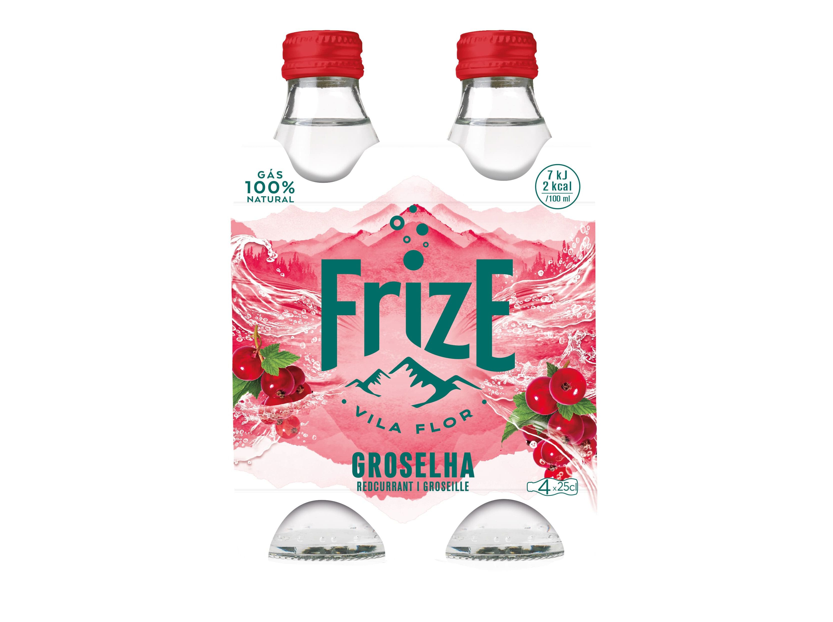 BEBIDA COM G&Aacute;S FRIZE GROSELHA 4X0.25L