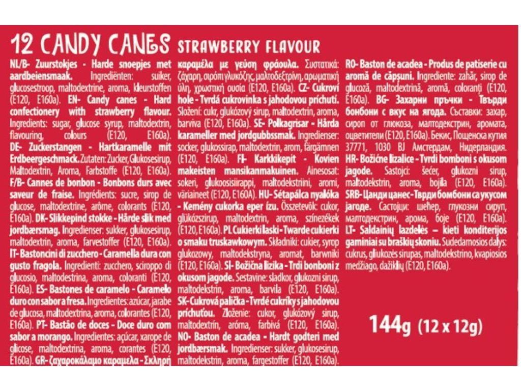 BENGALA CANDY CANES MORANGO 144GR image number 1