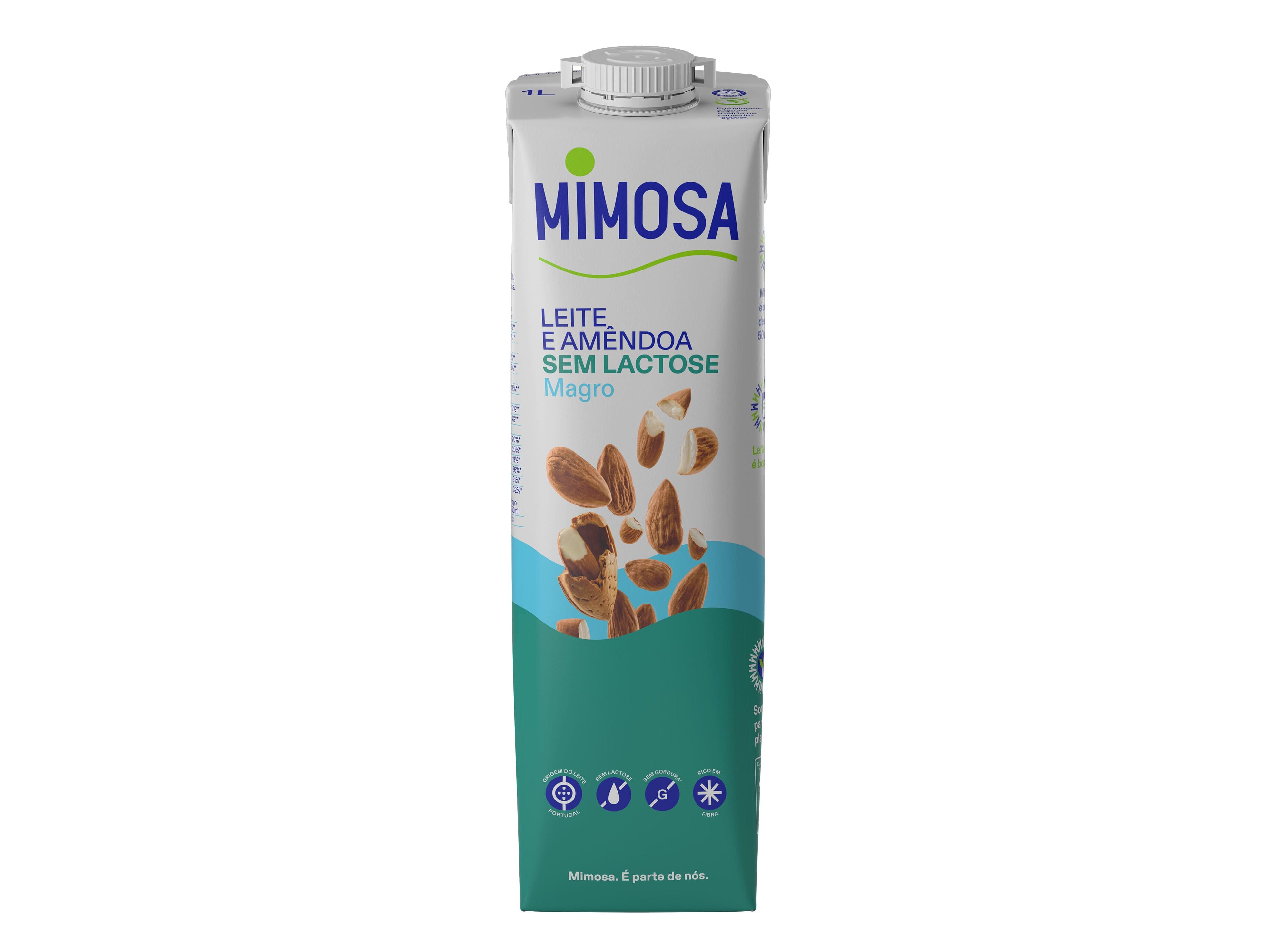 LEITE UHT MAGRO MIMOSA SEM LACTOSE COM FIBRA E AM&Ecirc;NDOA 1L image number 0
