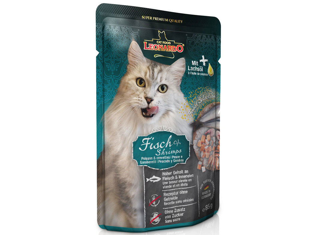 ALIMENTO HUM.GATO BEWITAL LEONARDO F.S.PEIXE/CAMAR&Atilde;O 85G image number 0