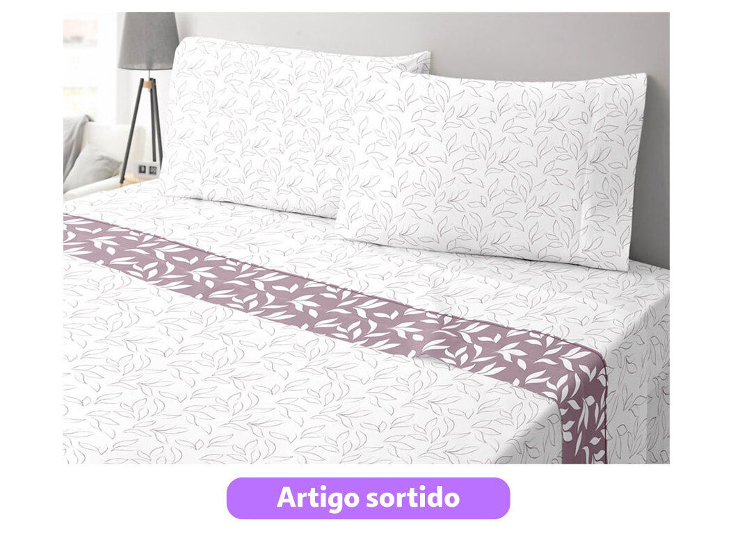 JOGO CAMA HOMESPECIAL 100% ALGOD&Atilde;O ESTAMPADO 260X270CM MODELOS SORTIDOS image number 1
