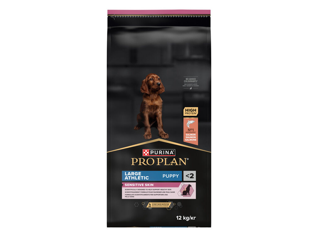 RA&Ccedil;&Atilde;O C&Atilde;O J&Uacute;NIOR PRO PLAN LARGE ATHLETIC SKIN 12KG image number 1