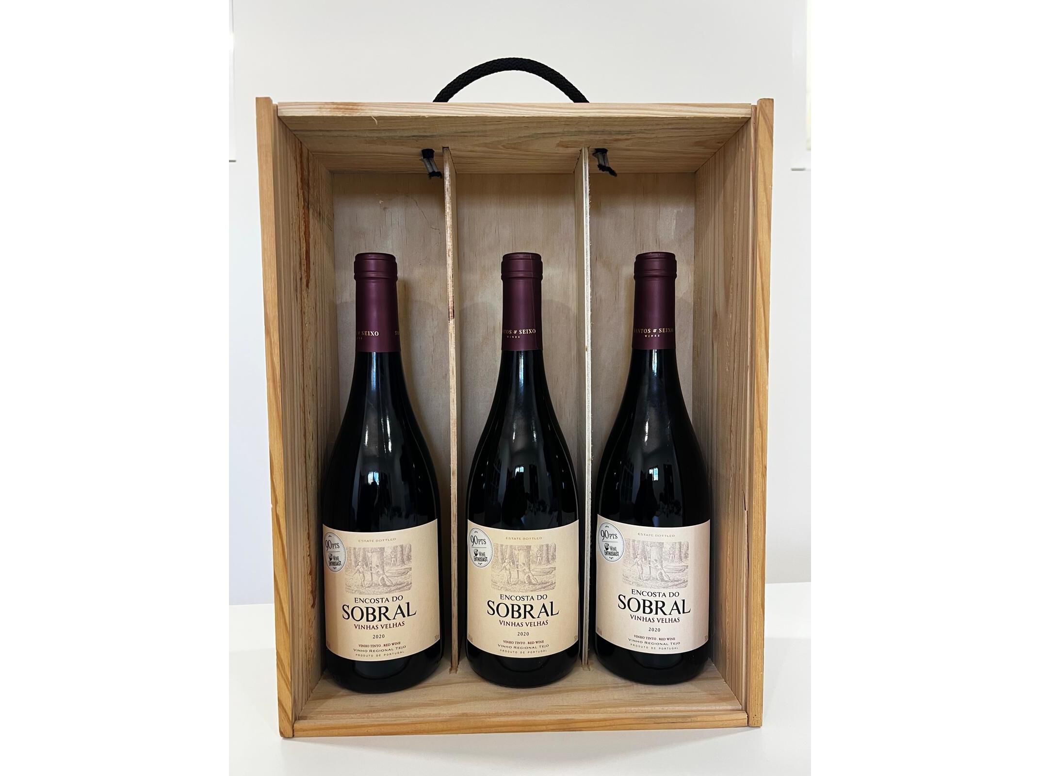 CONJUNTO VINHO ENCOSTA DO SOBRAL TINTO VINHAS VELHAS TEJO 3X0.75L