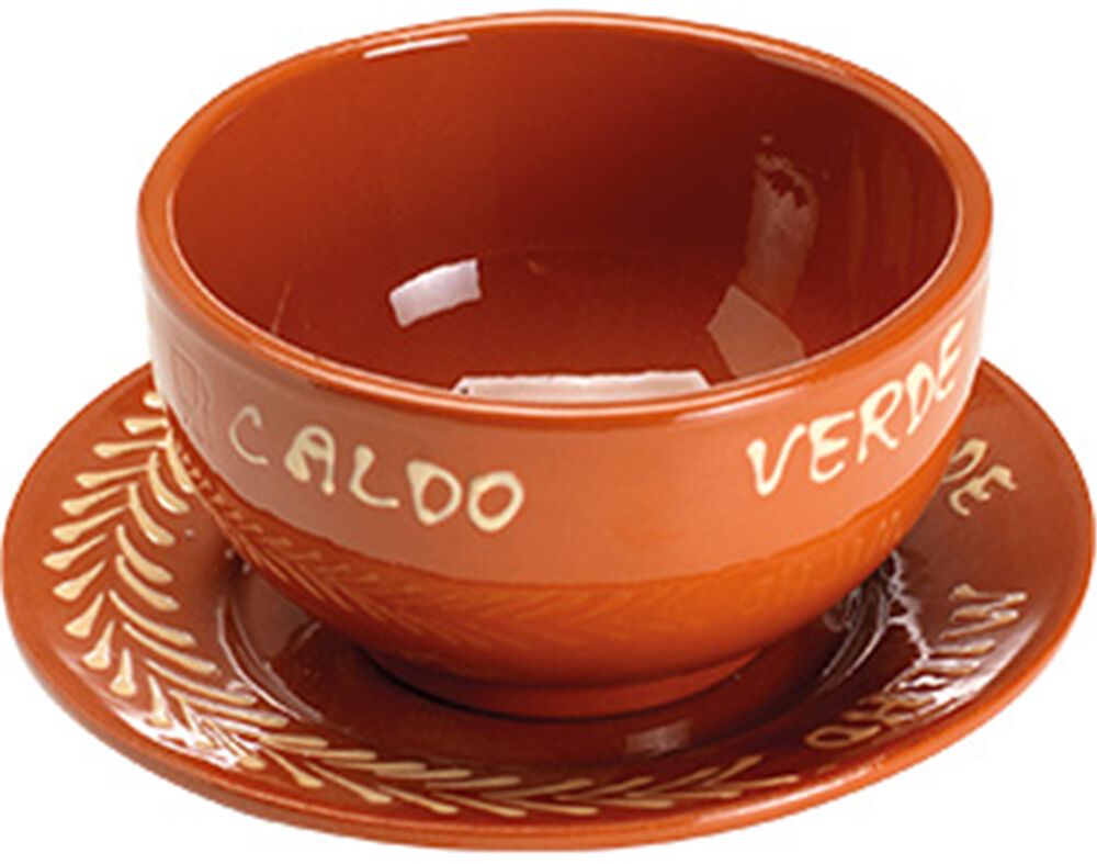 TIGELA COM PRATO N.0 SOCERAMICA BARRO PINTADO