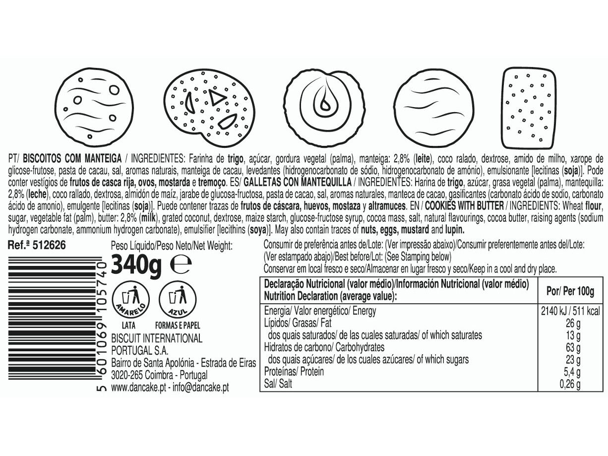 BOLACHAS DANESITA LATA BUTTER COOKIES 340G image number 1