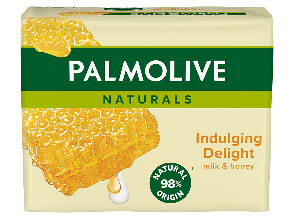 Sabonete S&oacute;lido Naturals Hidratante Leite e Mel Palmolive 4x90gr