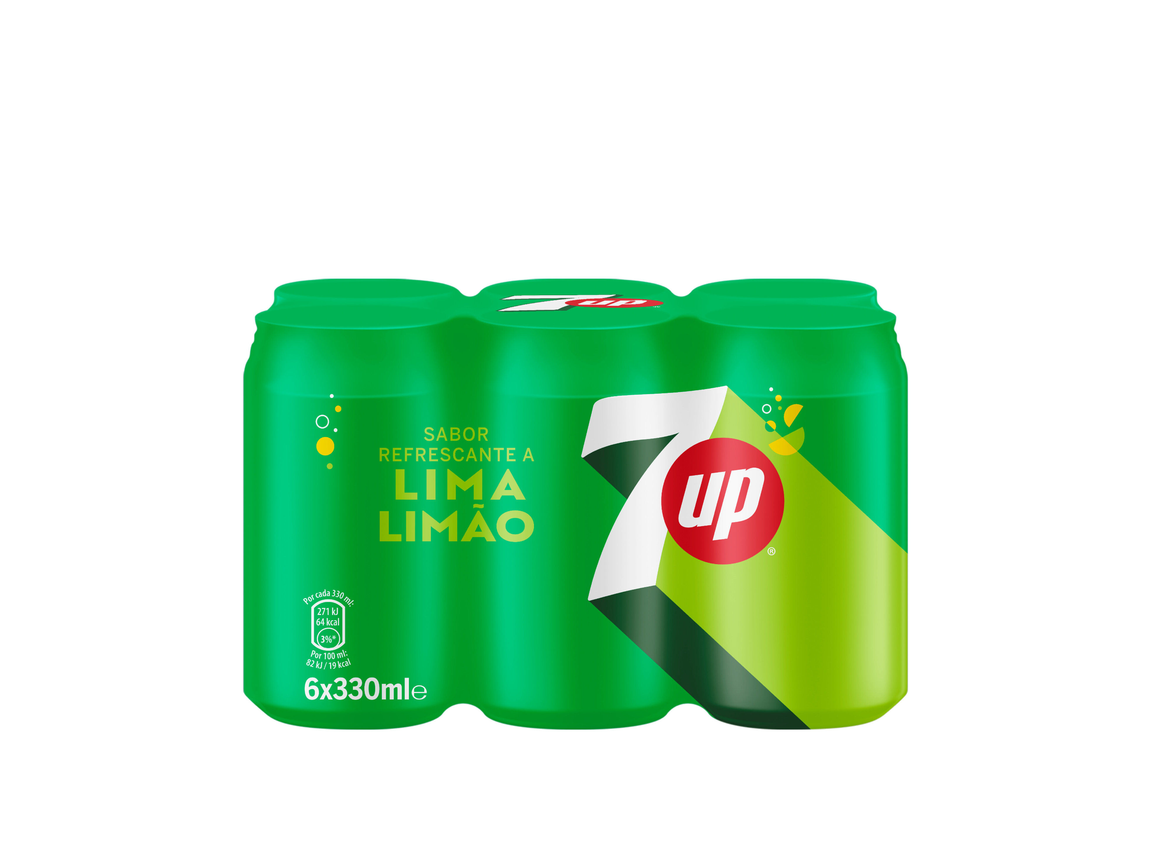 REFRIGERANTE C/ G&Aacute;S 7UP REGULAR LATA 6X33L (SDR) image number 0