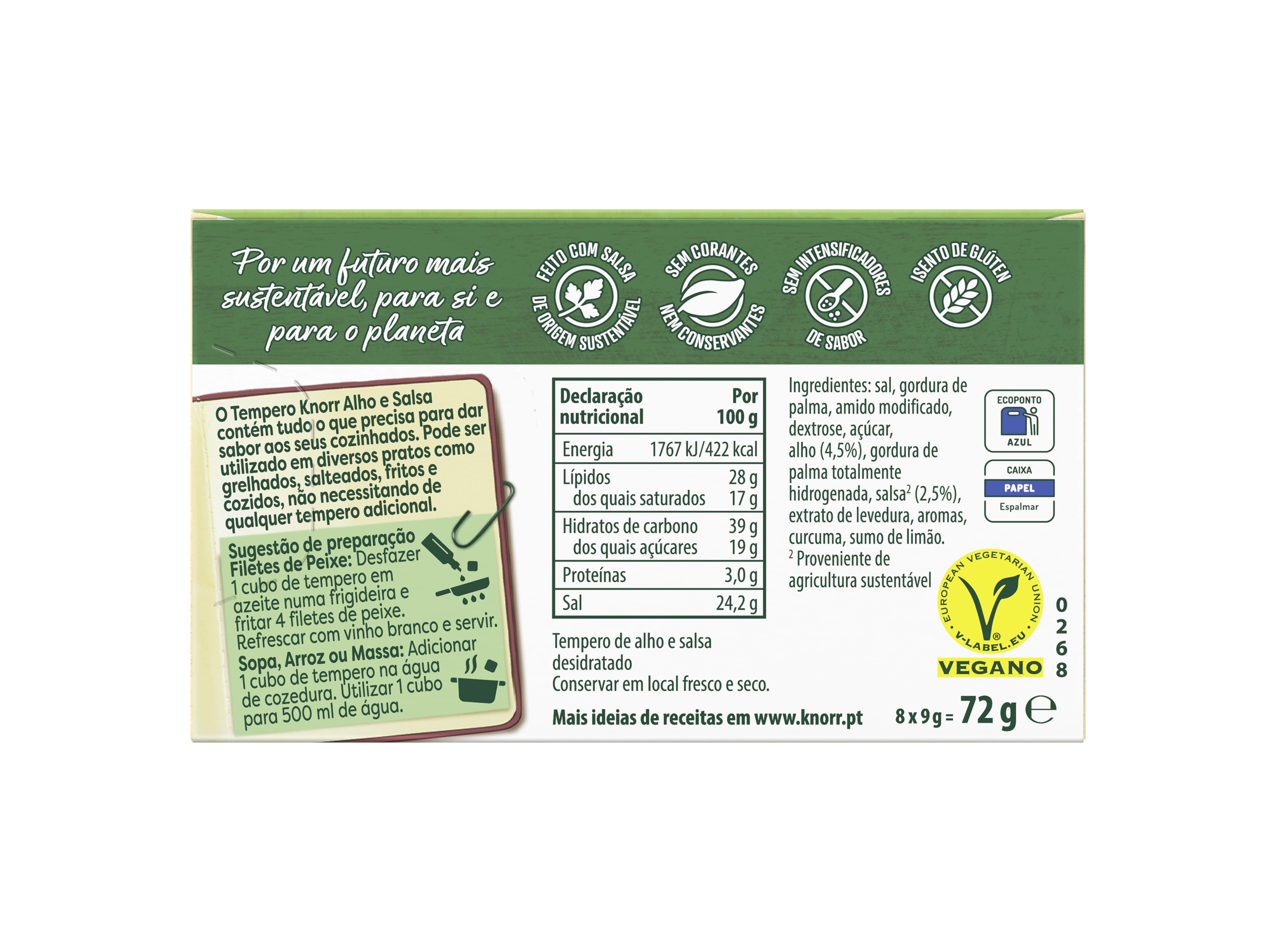 TEMPERO KNORR ALHO E SALSA 8CUBOS 72G image number 2