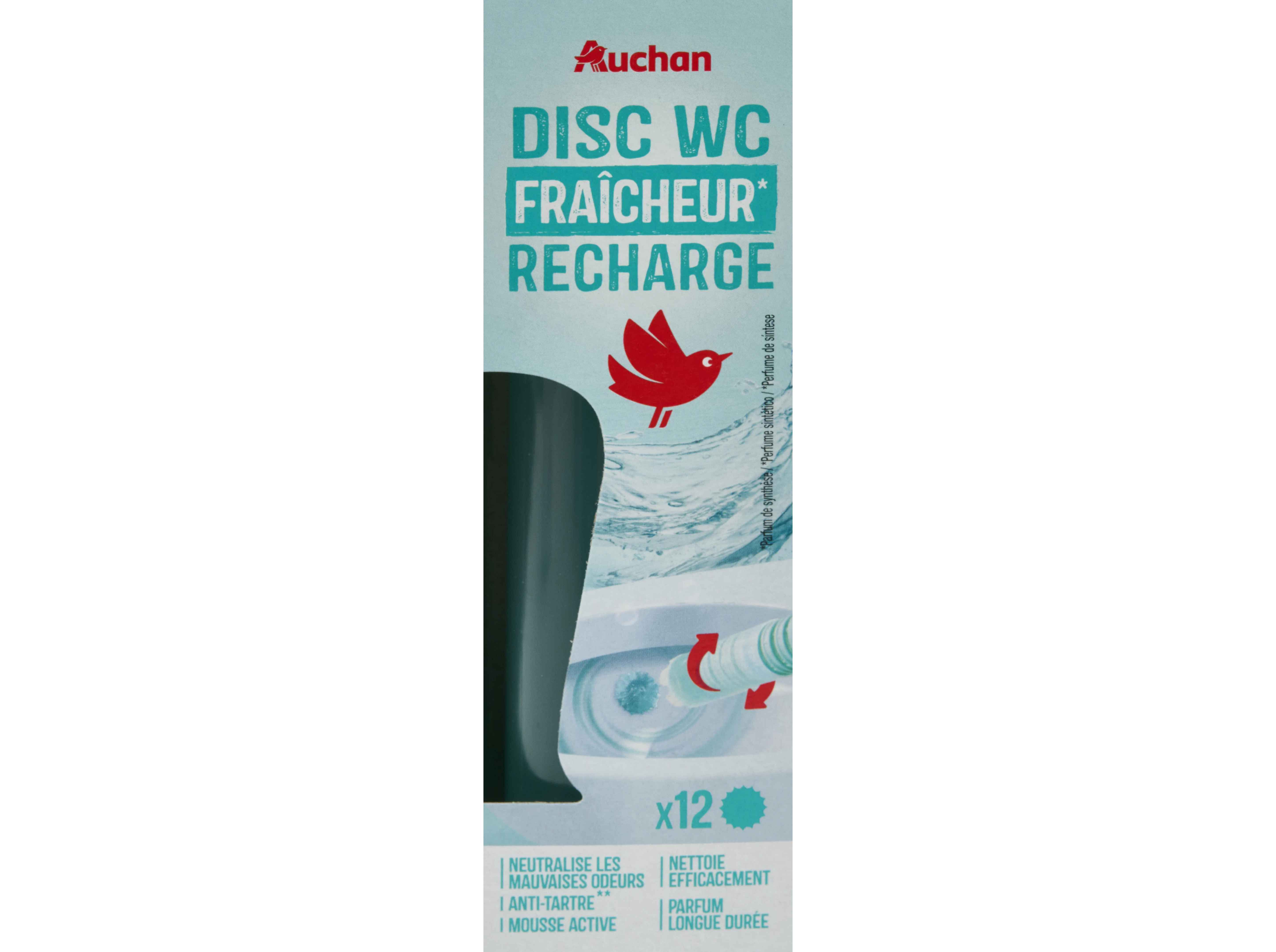 RECARGA AUCHAN DISCOS SANIT&Aacute;RIOS FRESCURA 12UN