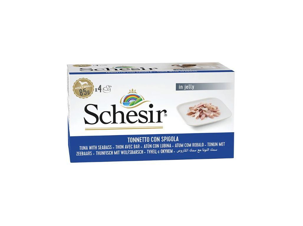 COMIDA H&Uacute;MIDA C&Atilde;O SCHESIR ATUM/ROBALO 4X85G image number 0
