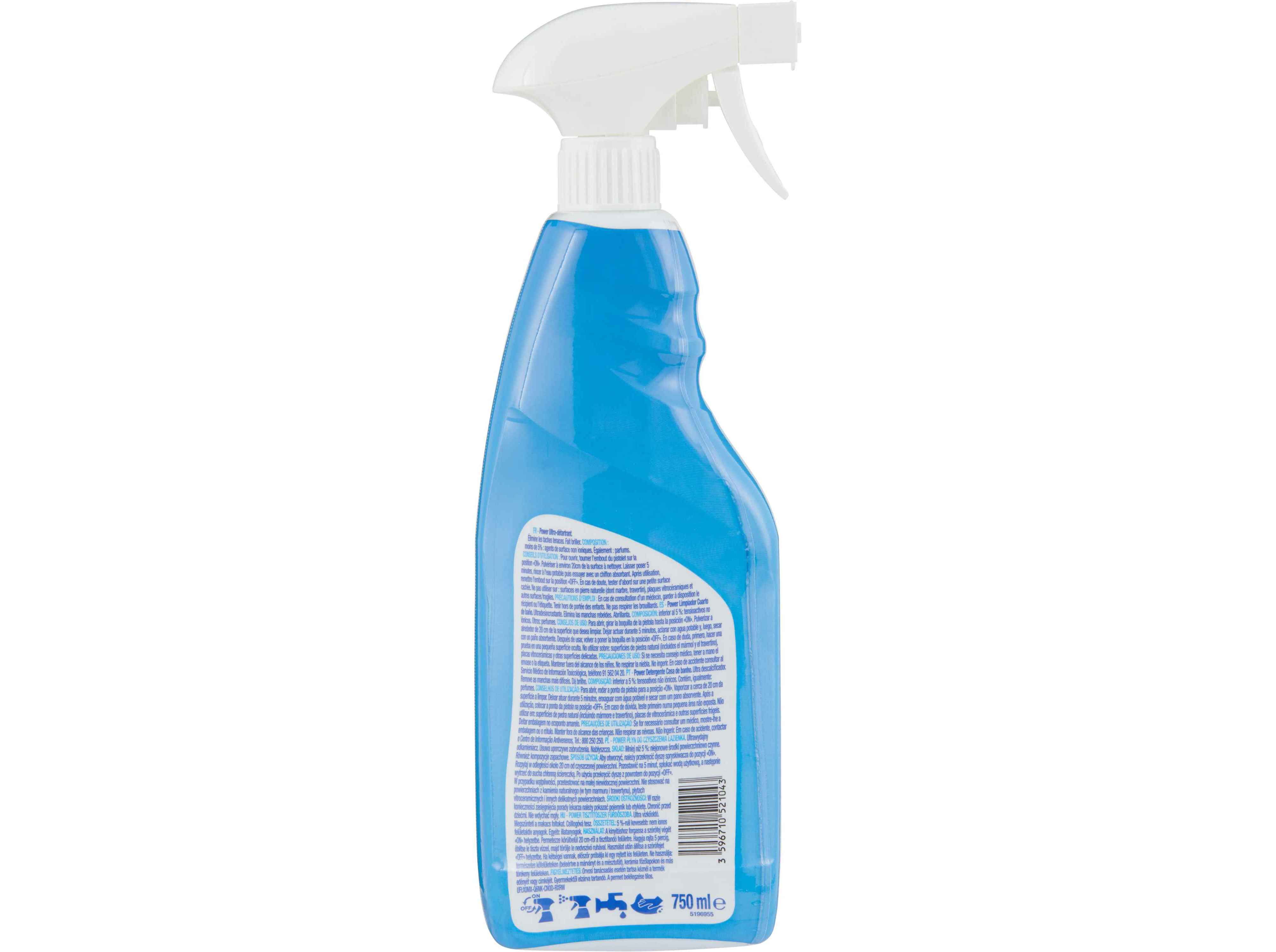 SPRAY AUCHAN POWER WC ANTICALC&Aacute;RIO 750ML image number 1