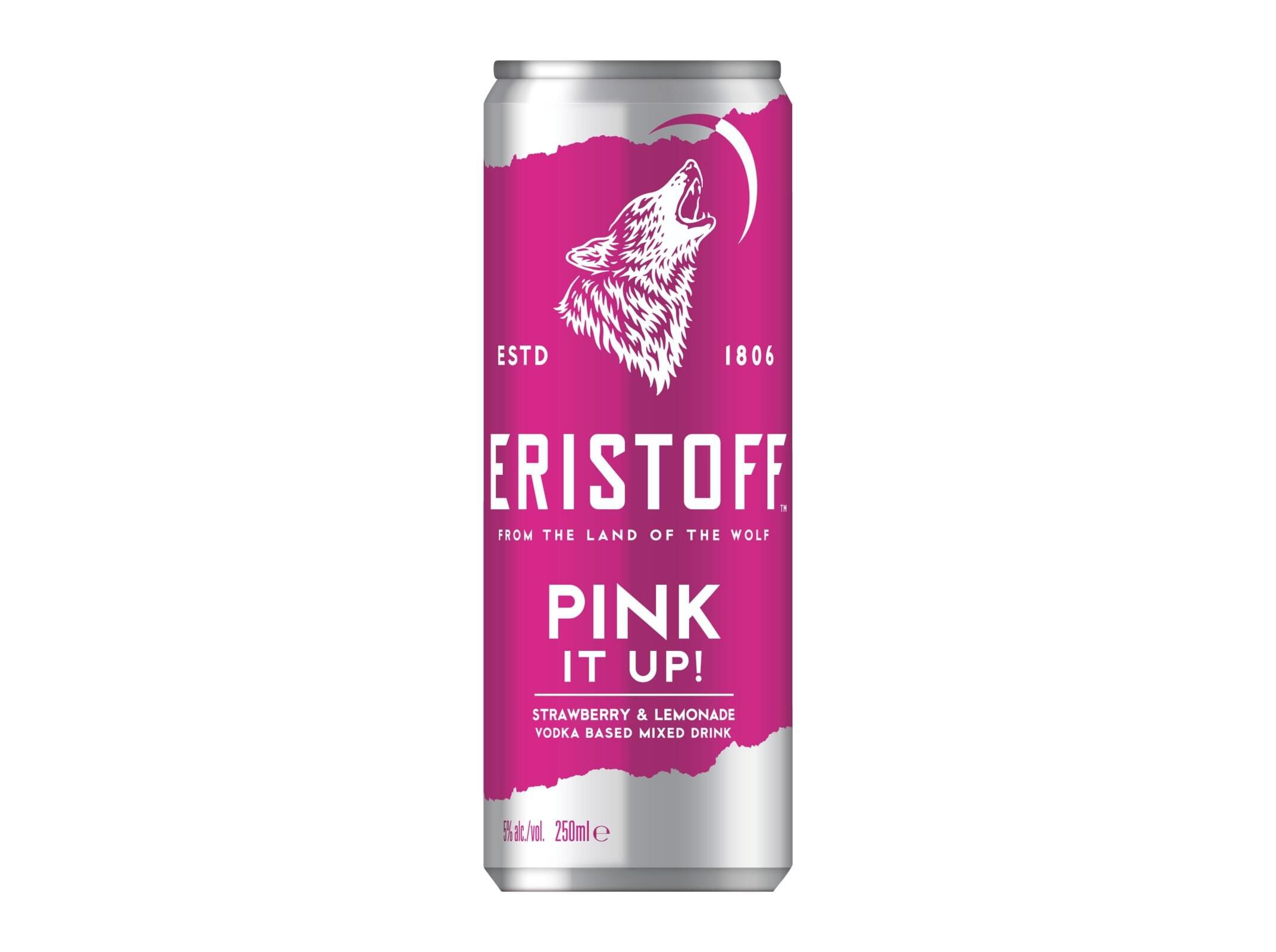 VODKA ERISTOFF PINK IT UP LATA 0.25L image number 0