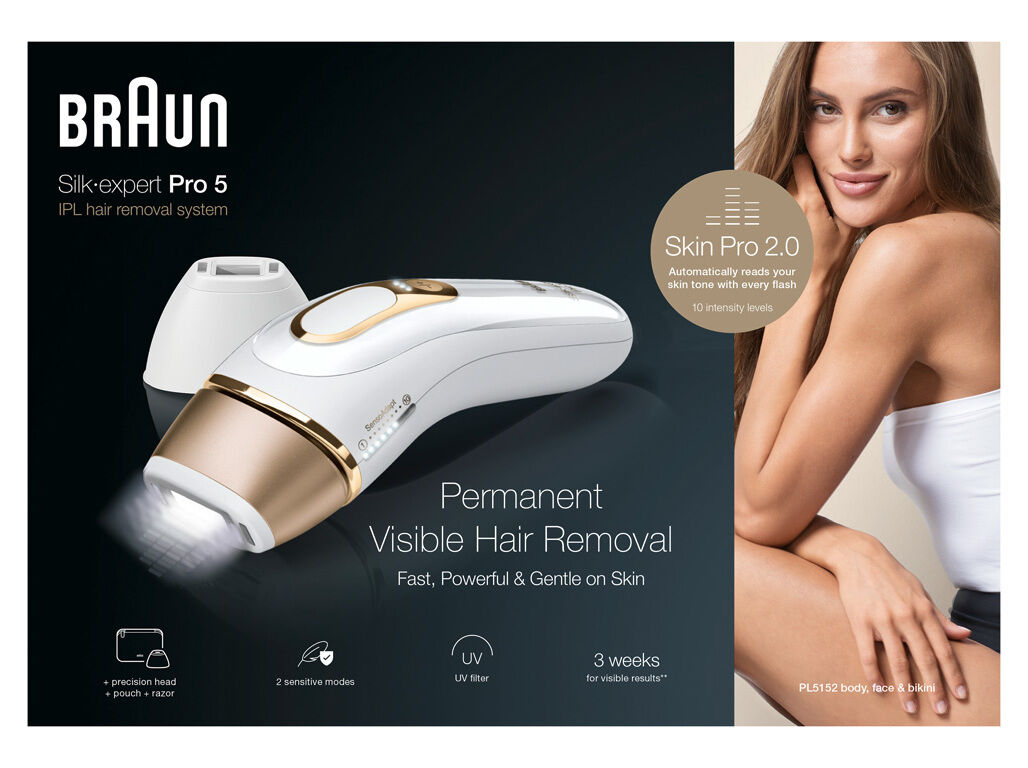 DEPILADORA DE LUZ PULSADA BRAUN SILK EXPERT S5 PL5152 image number 1