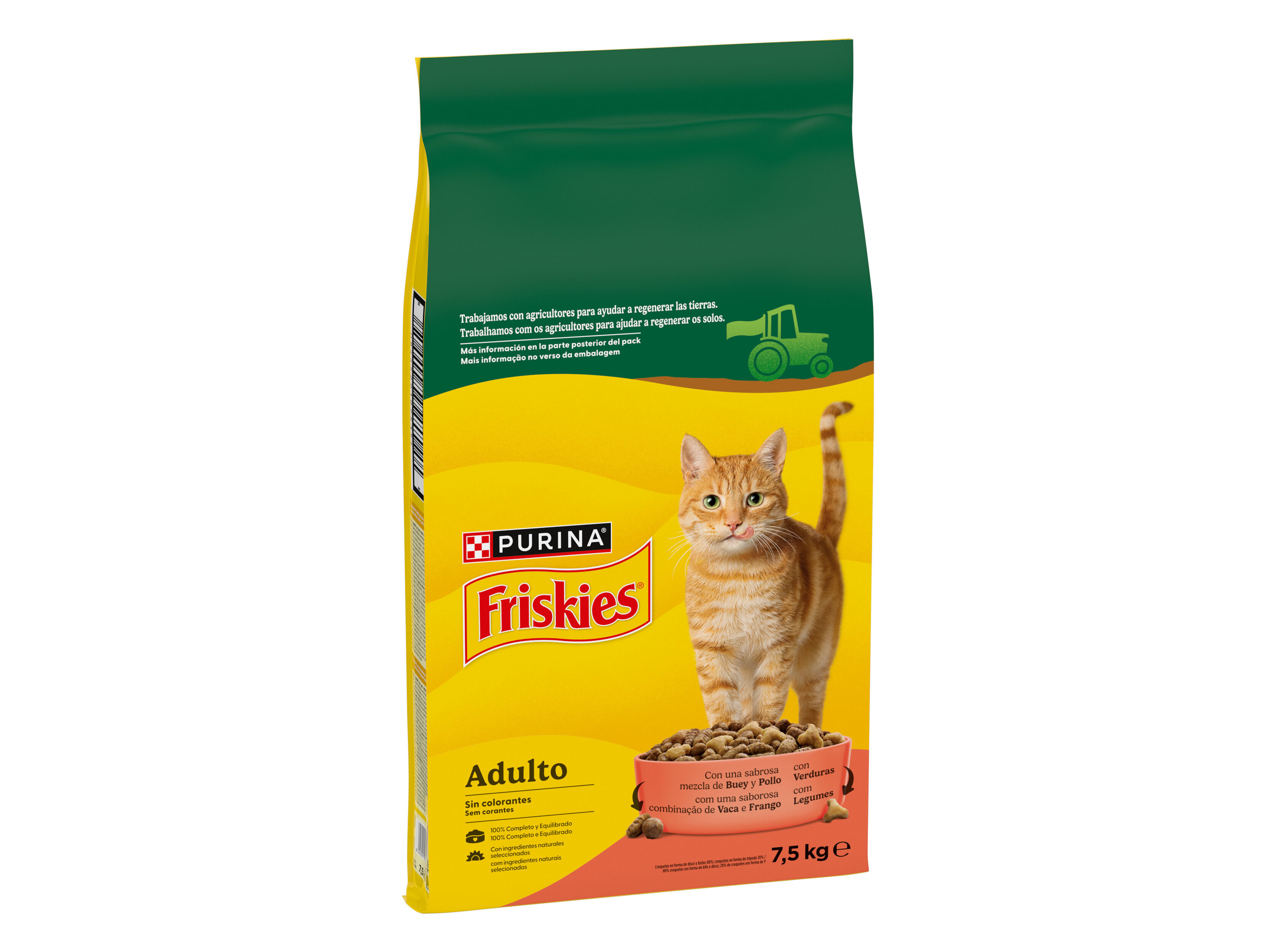 RA&Ccedil;&Atilde;O GATO FRISKIES VACA/FRANGO 7.5KG image number 0