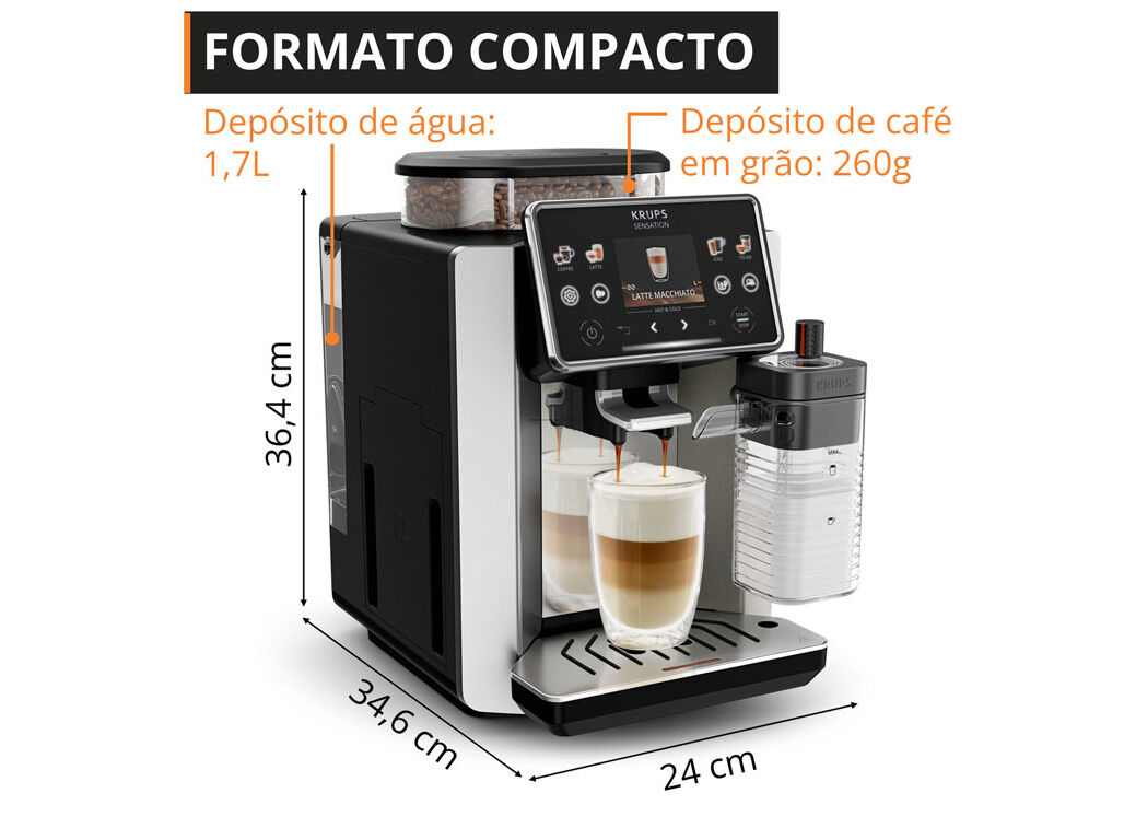 M&Aacute;QUINA CAF&Eacute; EXPRESSO AUTOMATICA KRUPS EA918GE0 SENSATION ELITE image number 6