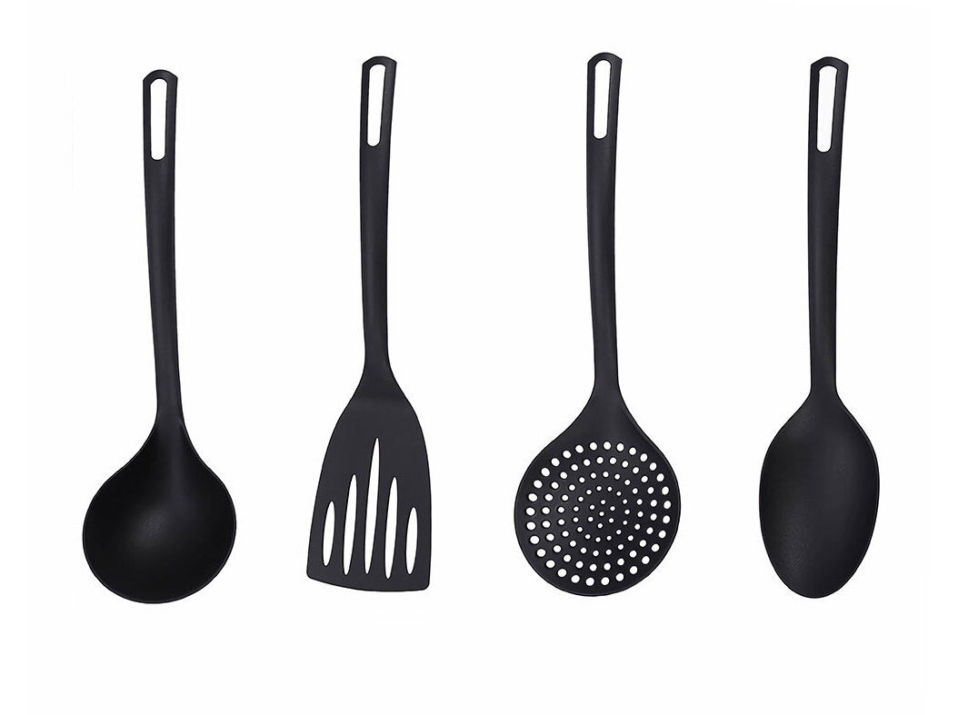 CONJUNTO DE 4 UTENS&Iacute;LIOS DE COZINHA ACTUEL PBT PRETO image number 0