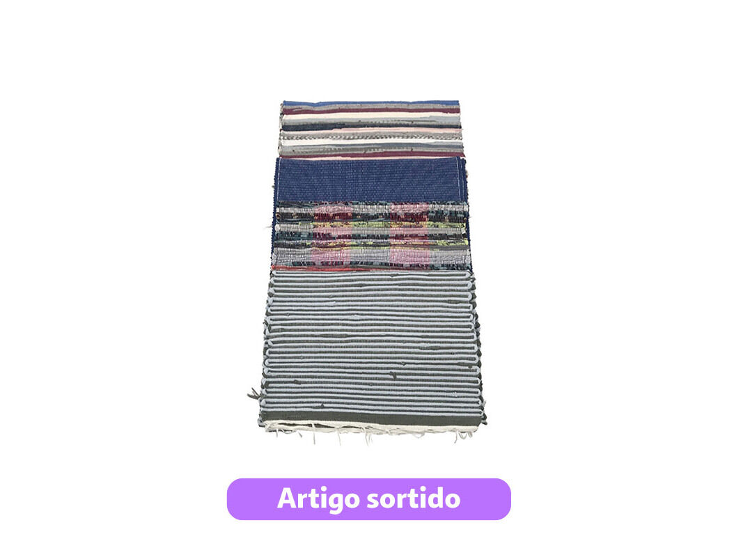 TAPETE ARTESANAL 100% ALGOD&Atilde;O 50X250CM MODELOS SORTIDOS