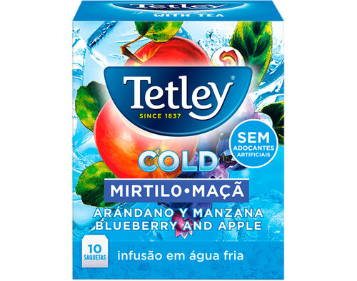 INFUSÃO TETLEY FRIO MIRTILO MAÇÃ 10 SAQUETAS image number 0