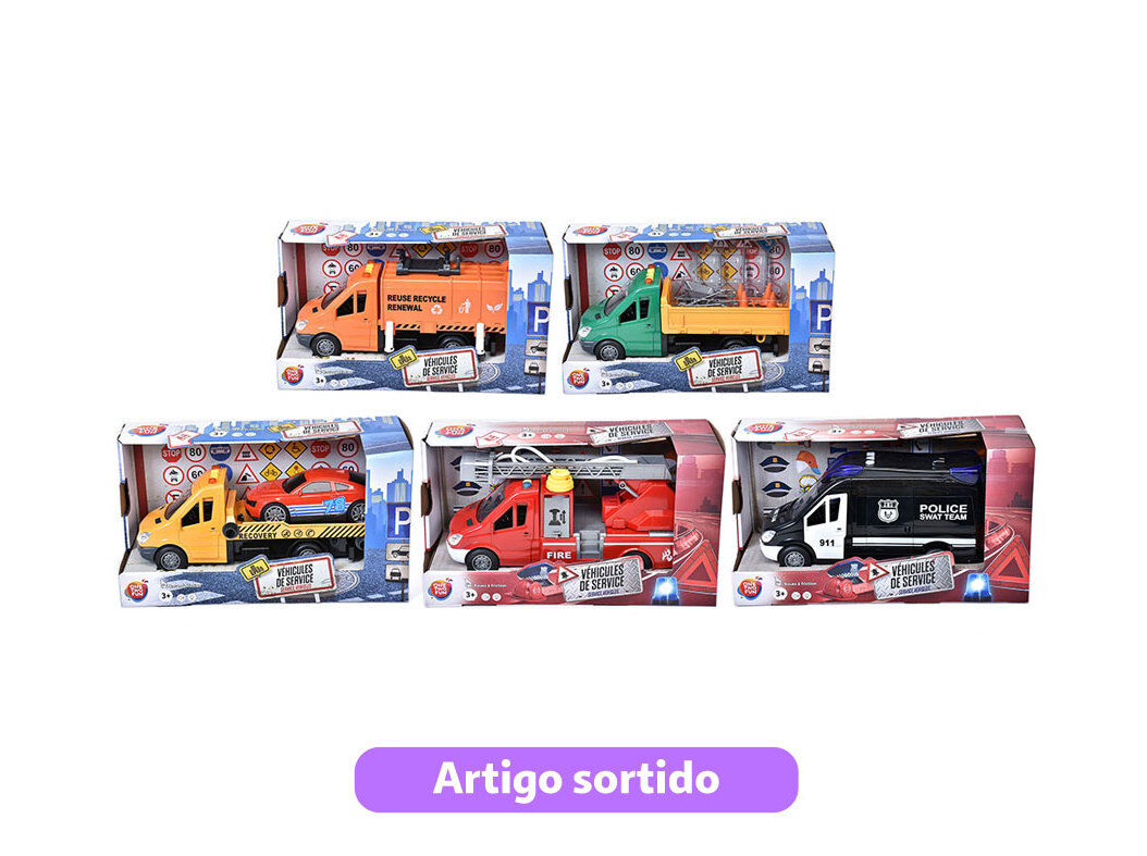 VE&Iacute;CULO FRIC&Ccedil;&Atilde;O ONE TWO FUN 1/14 COM LUZ MODELOS SORTIDOS