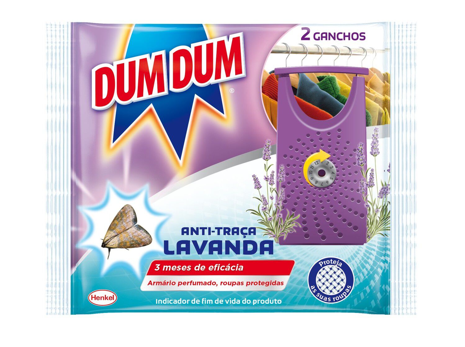 ANTITRA&Ccedil;AS DUM DUM GANCHOS LAVANDA 2UN image number 0
