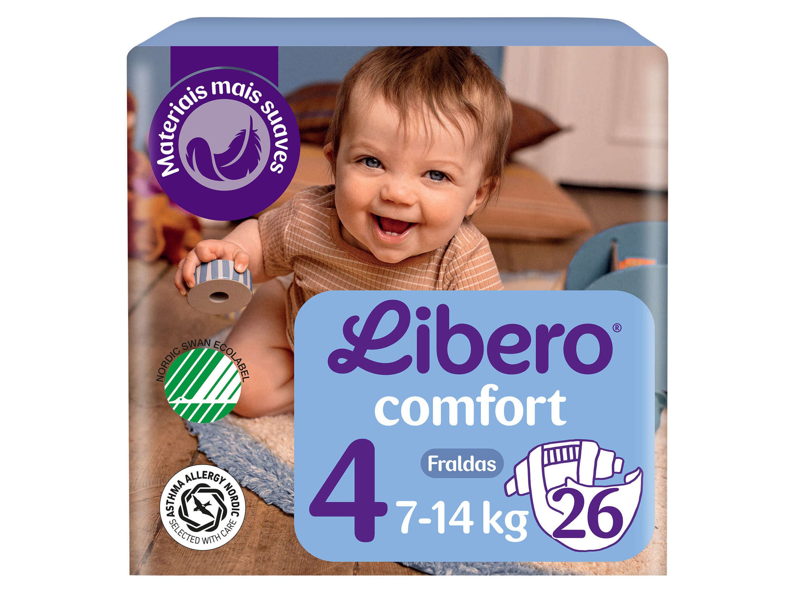 FRALDAS LIBERO COMFORT TAM 4 7-14KG 26UN