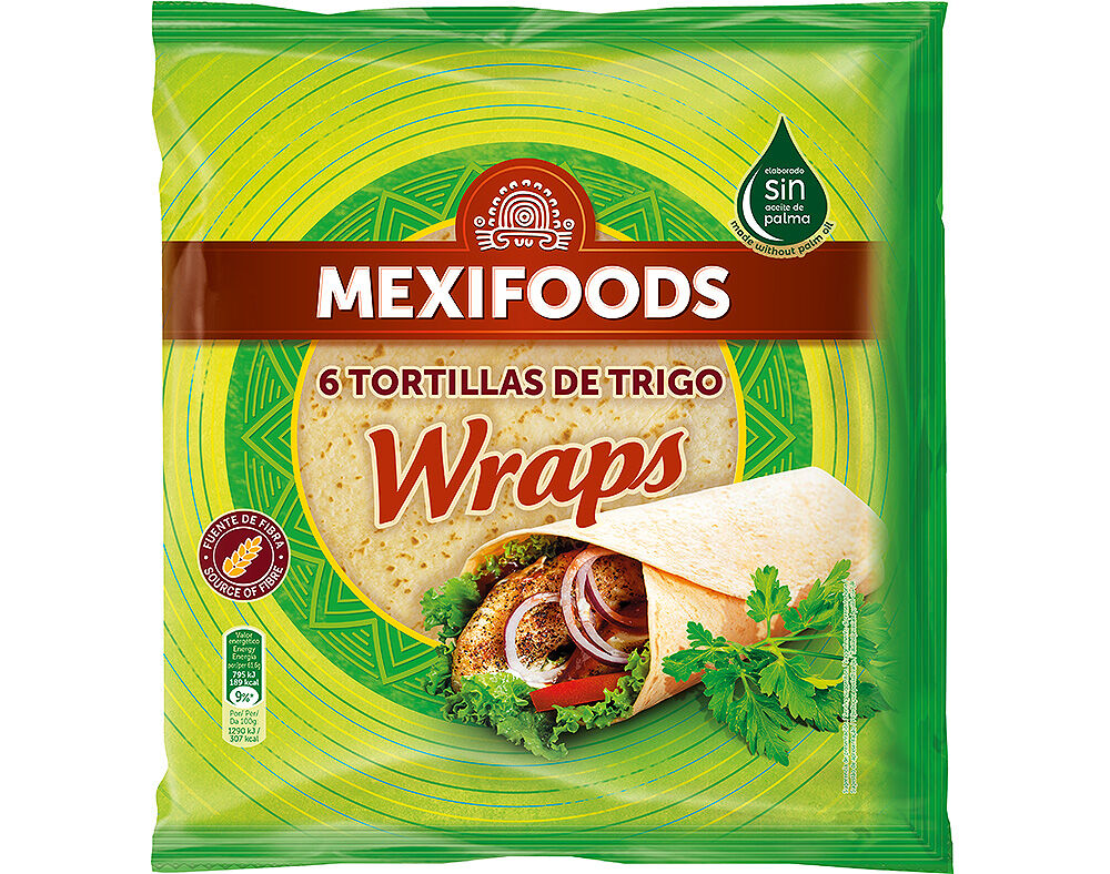 TORTILHA MEXIFOODS DE TRIGO WRAPS 370G