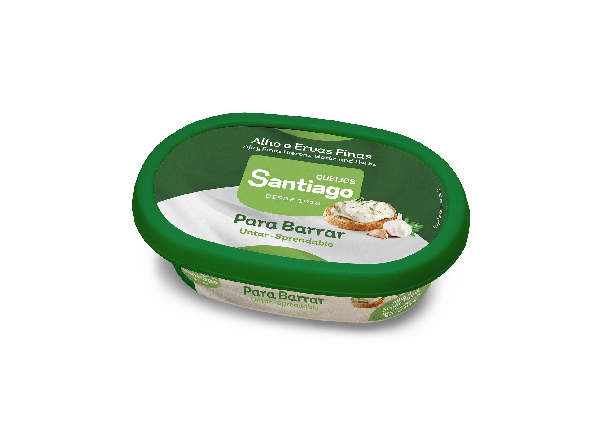 QUEIJO FRESCO BARRAR ALHO E ERVAS SANTIAGO 150G image number 0