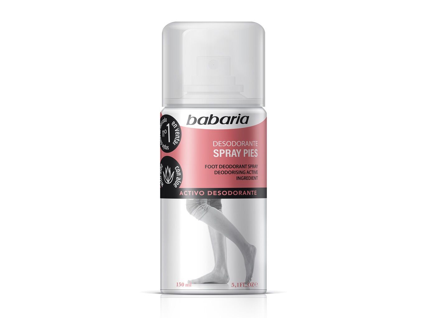 DESODORIZANTE SPRAY PARA P&Eacute;S HIDRATANTE BABARIA 150 ML. image number 0