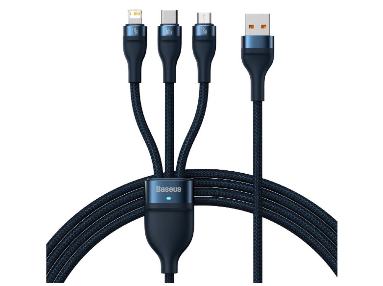 CABOS BASEUS FLASH USB-A P/ USB-C AZUL 1.2 MT image number 0