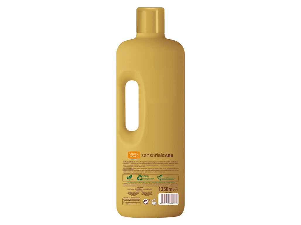 GEL BANHO NATURAL HONEY ARG&Atilde;O 1350 ML image number 2