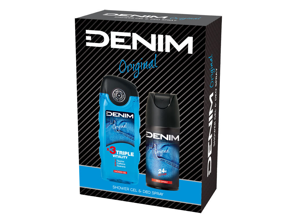 CONJUNTO HOMEM DENIM GEL BANHO 250ML+ DEO 150 ML