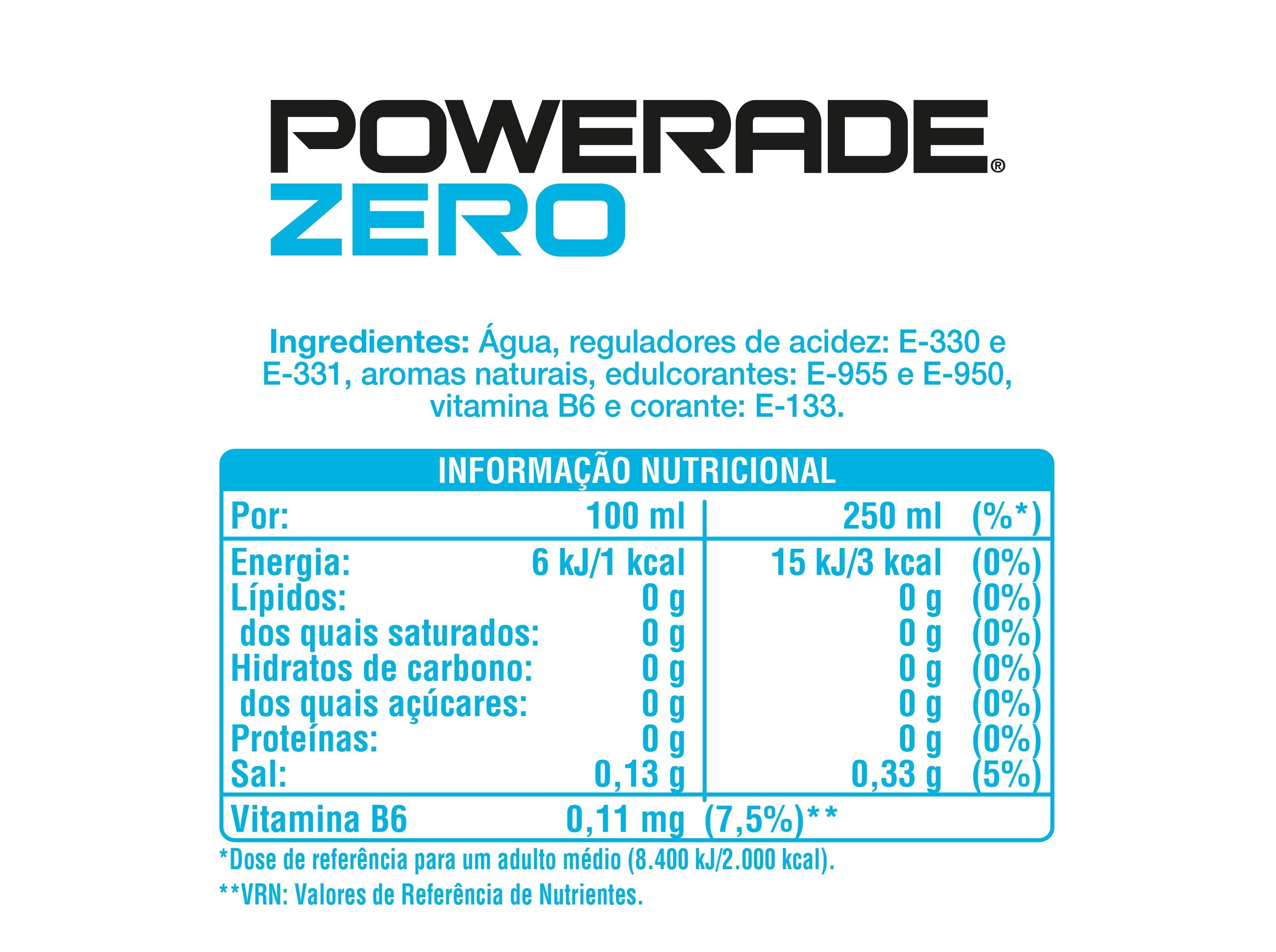 BEBIDAS ISOT&Oacute;NICAS POWERADE ICE STORM ZERO 0.5L (SDR) image number 1