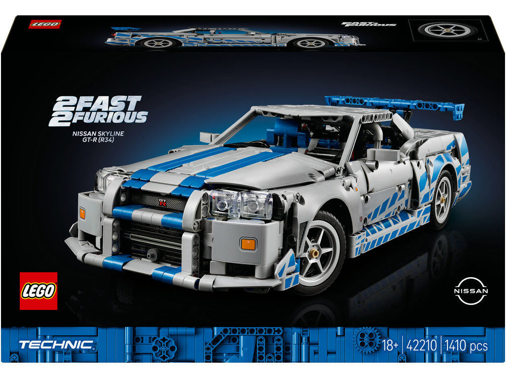 VELOCIDADE FURIOSA CARRO NISSAN SKYLINE GT-R (R34) LEGO TECHNIC 42210 image number 0