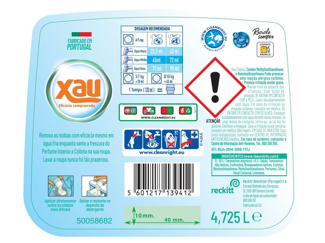 DETERGENTE ROUPA M&Aacute;QUINA L&Iacute;QUIDO XAU COL&Oacute;NIA 105DOSES image number 1