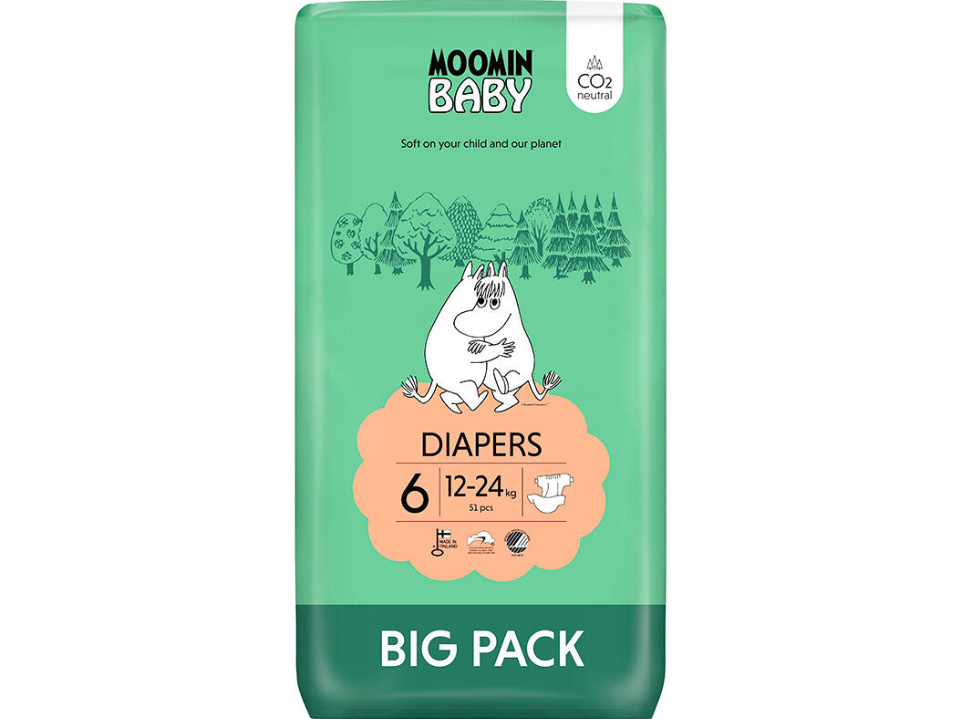 FRALDAS MOOMIN BABY T6 12-24KG 51UN image number 0