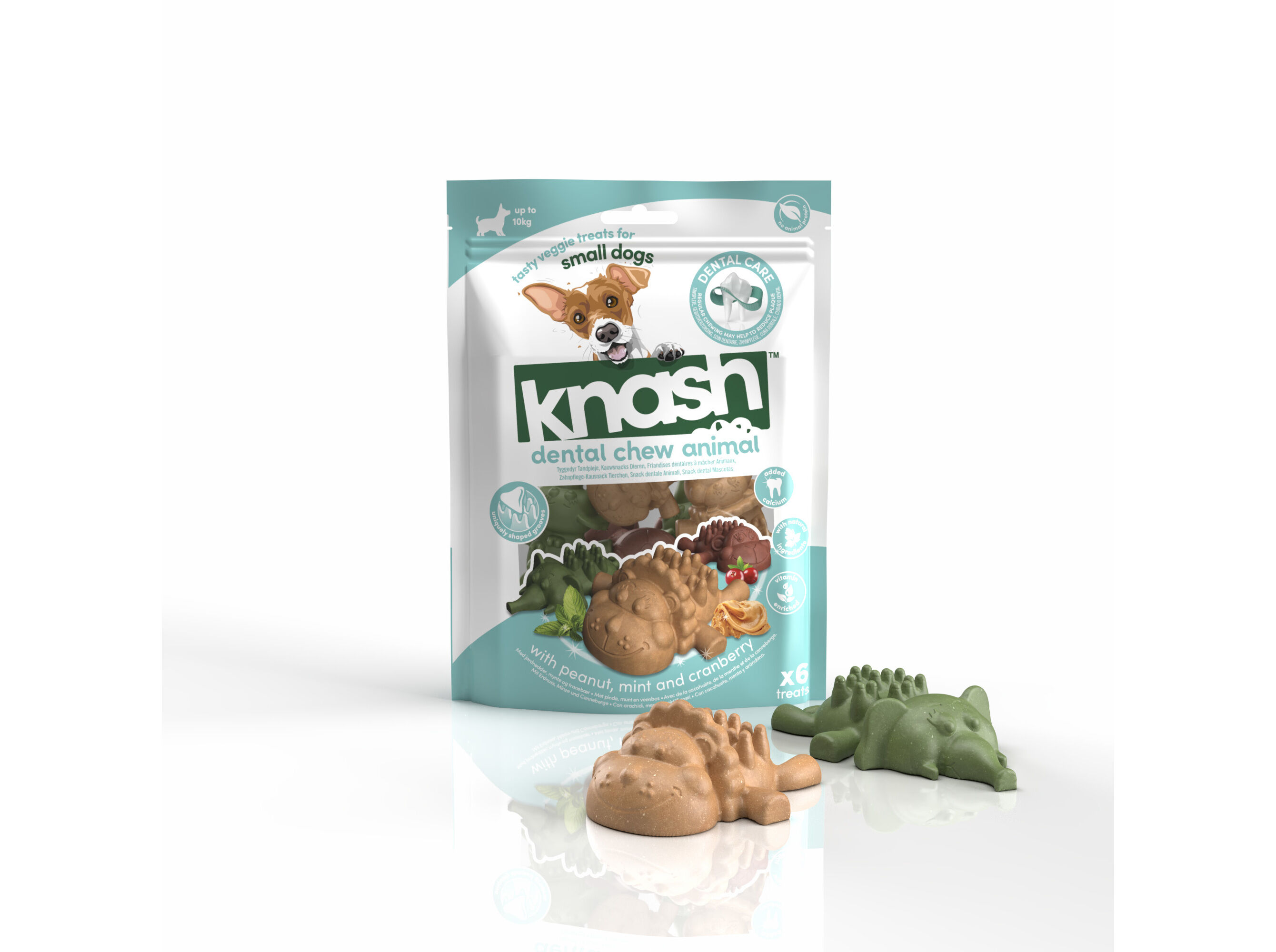 SNACK DENTAL C&Atilde;O KNASH CHEW ANIMALS 150G 6UN image number 0