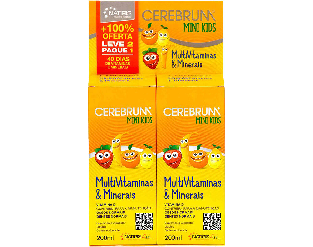 SUPLEMENTO CEREBRUM MINI KIDS 2X200 ML LEVE 2 PAGUE 1 image number 0