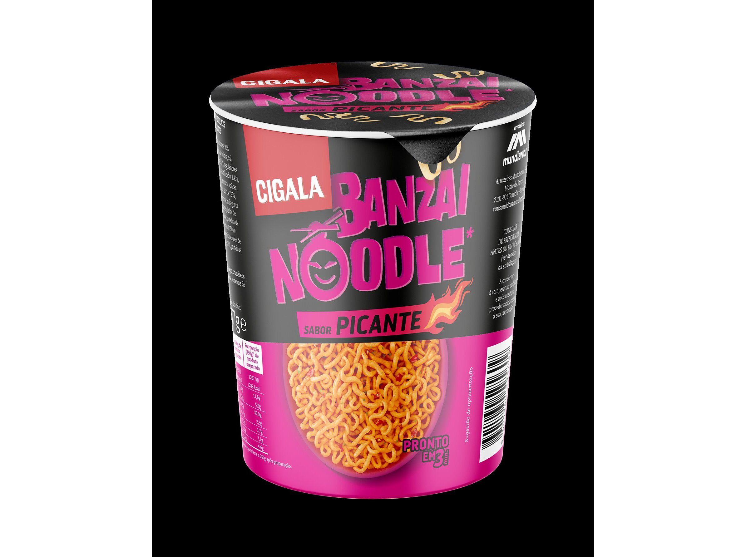 MASSA NOODLES CIGALA BANZAI SABOR A PICANTE 67 G image number 1