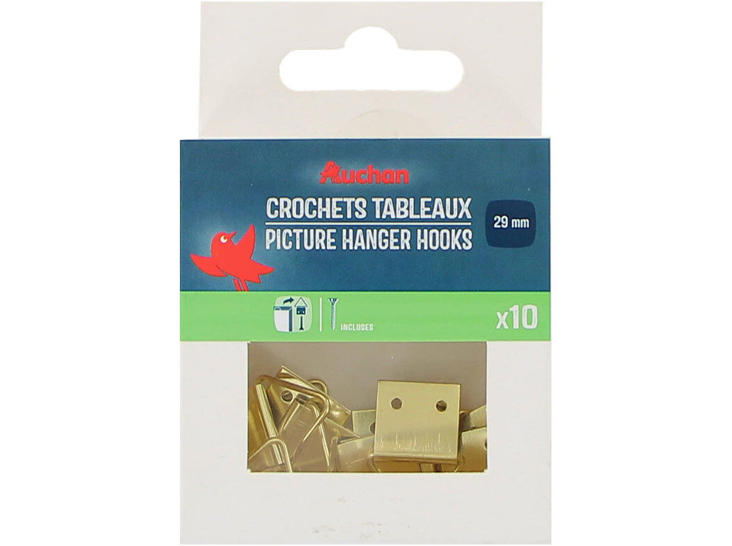 GANCHOS PARA QUADROS AUCHAN 10 PE&Ccedil;AS 1.2X16MM image number 0