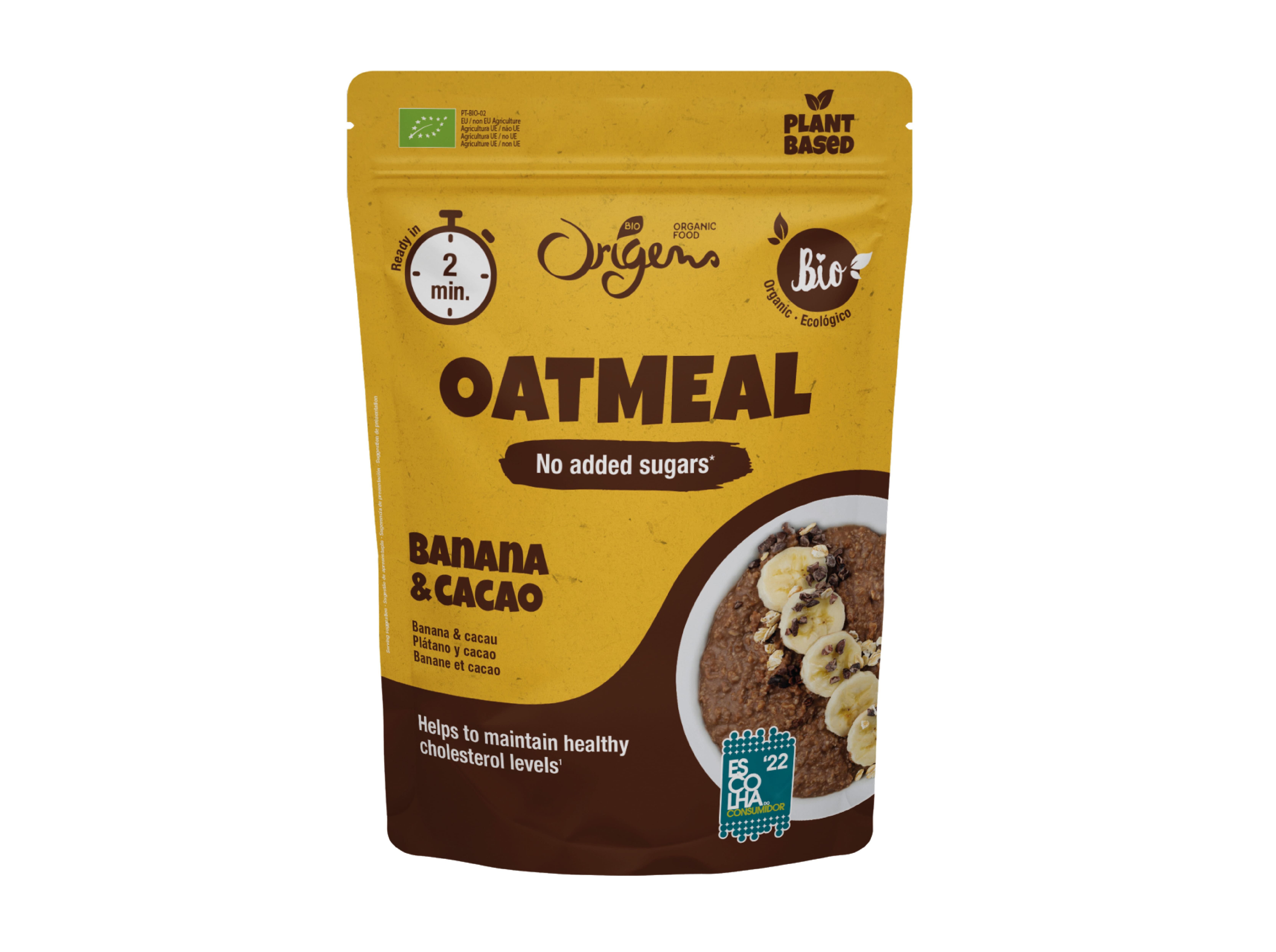 PAPAS DE AVEIA ORIGENS BIO BANANA E CACAU 300G image number 1