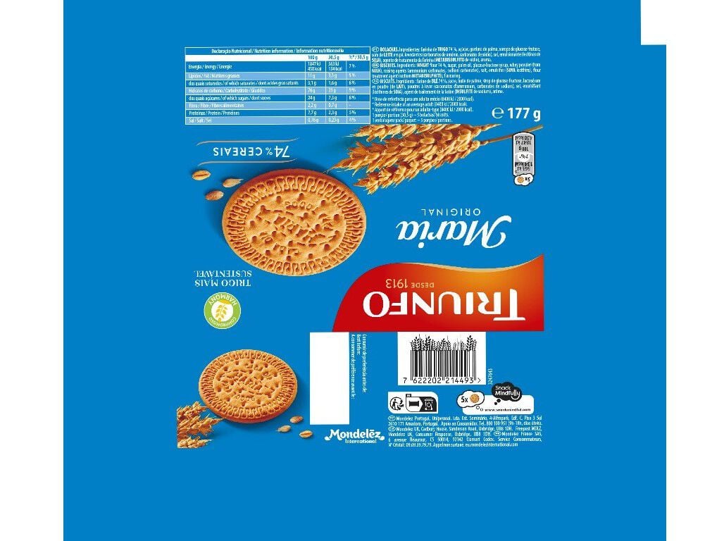BOLACHA MARIA TRIUNFO 177 G image number 1