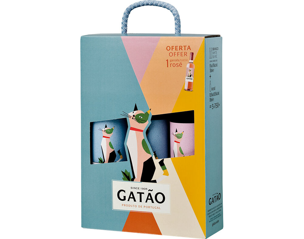CONJUNTO VINHO ROS&Eacute; GAT&Atilde;O 2X0.75L OFERTA