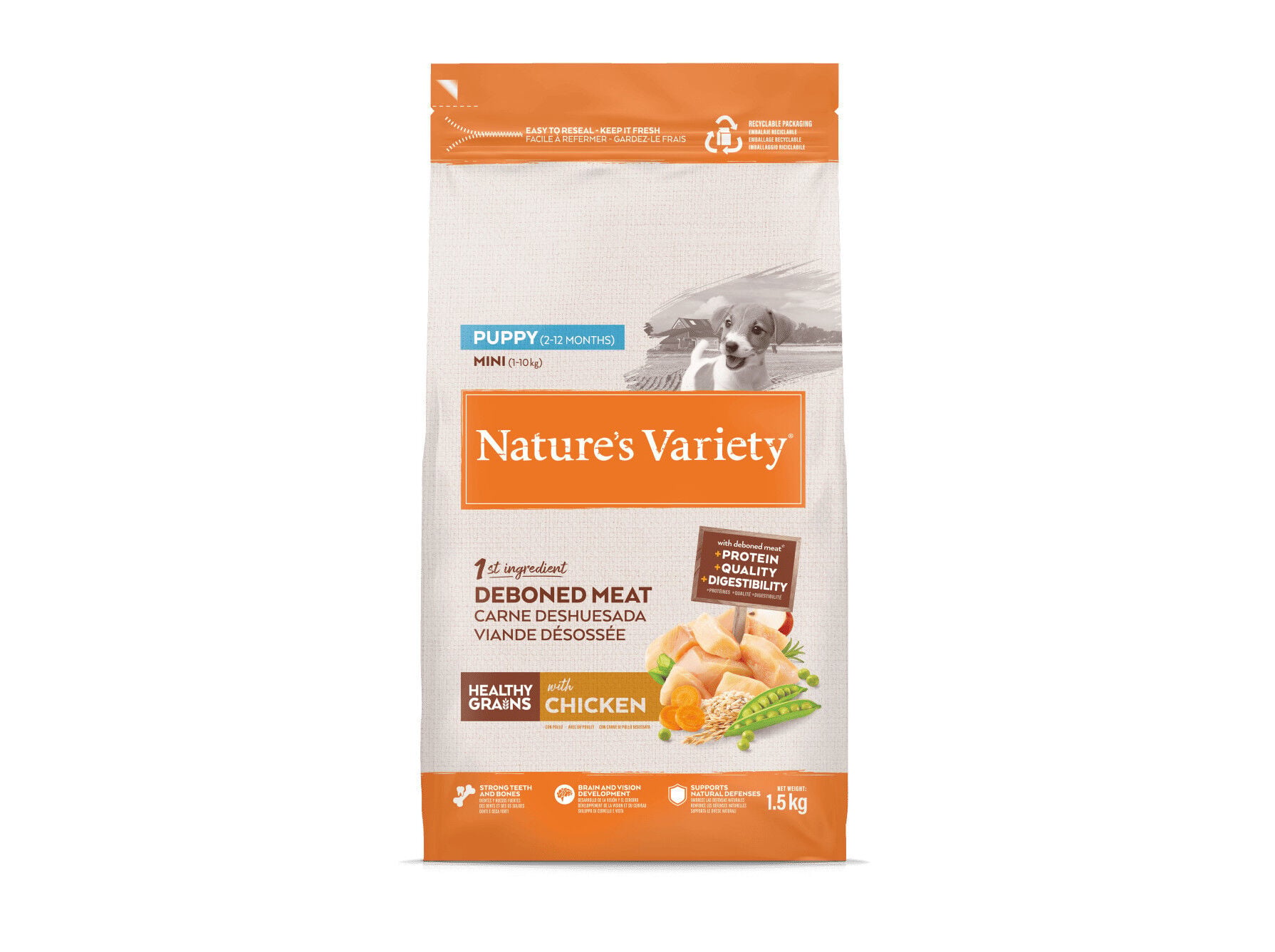 RA&Ccedil;&Atilde;O C&Atilde;O NATURE'S VARIETY MINI J&Uacute;NIOR 1.5KG image number 1