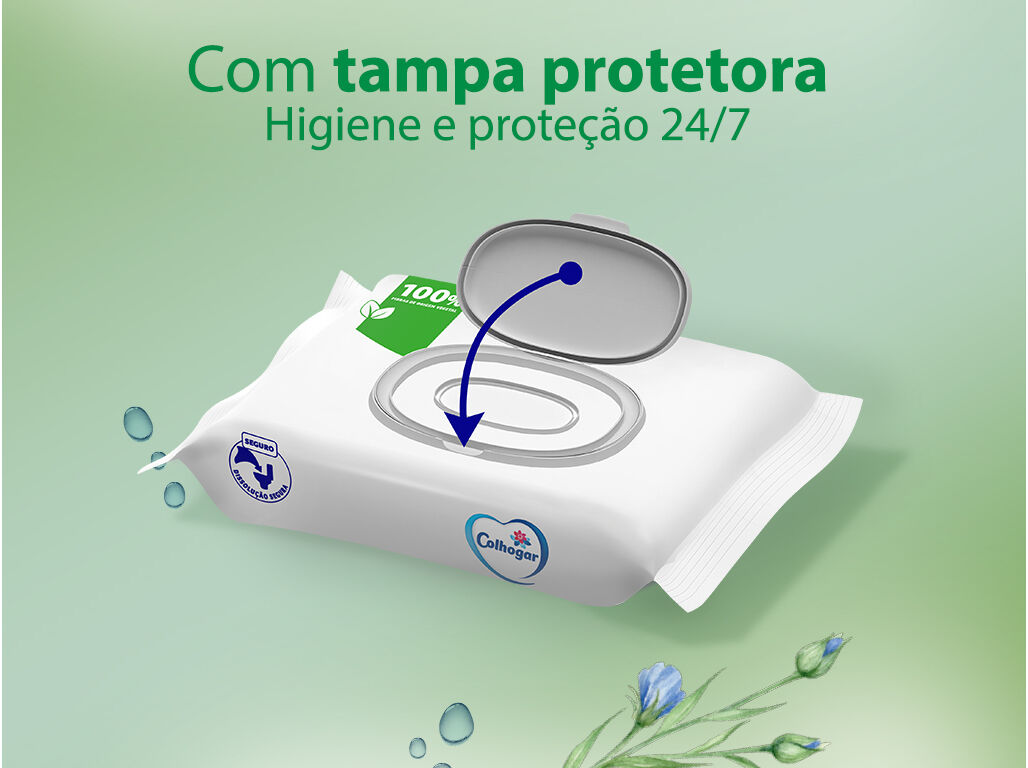 PAPEL HIGI&Eacute;NICO COLHOGAR H&Uacute;MIDO PURE 80UN image number 3