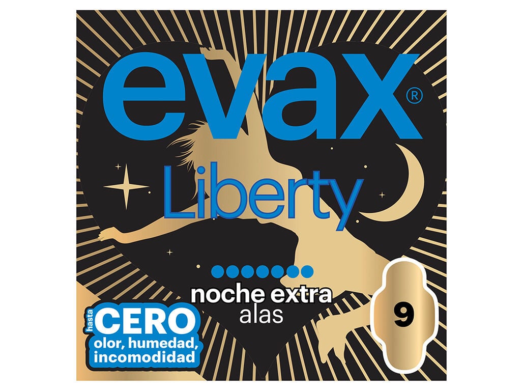 PENSOS HIGI&Eacute;NICOS EVAX LIBERTY NOITE EXTRA ALAS 9UN