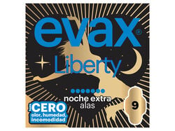 Pensos Higiénicos Evax Liberty Noite Extra Alas 9 un