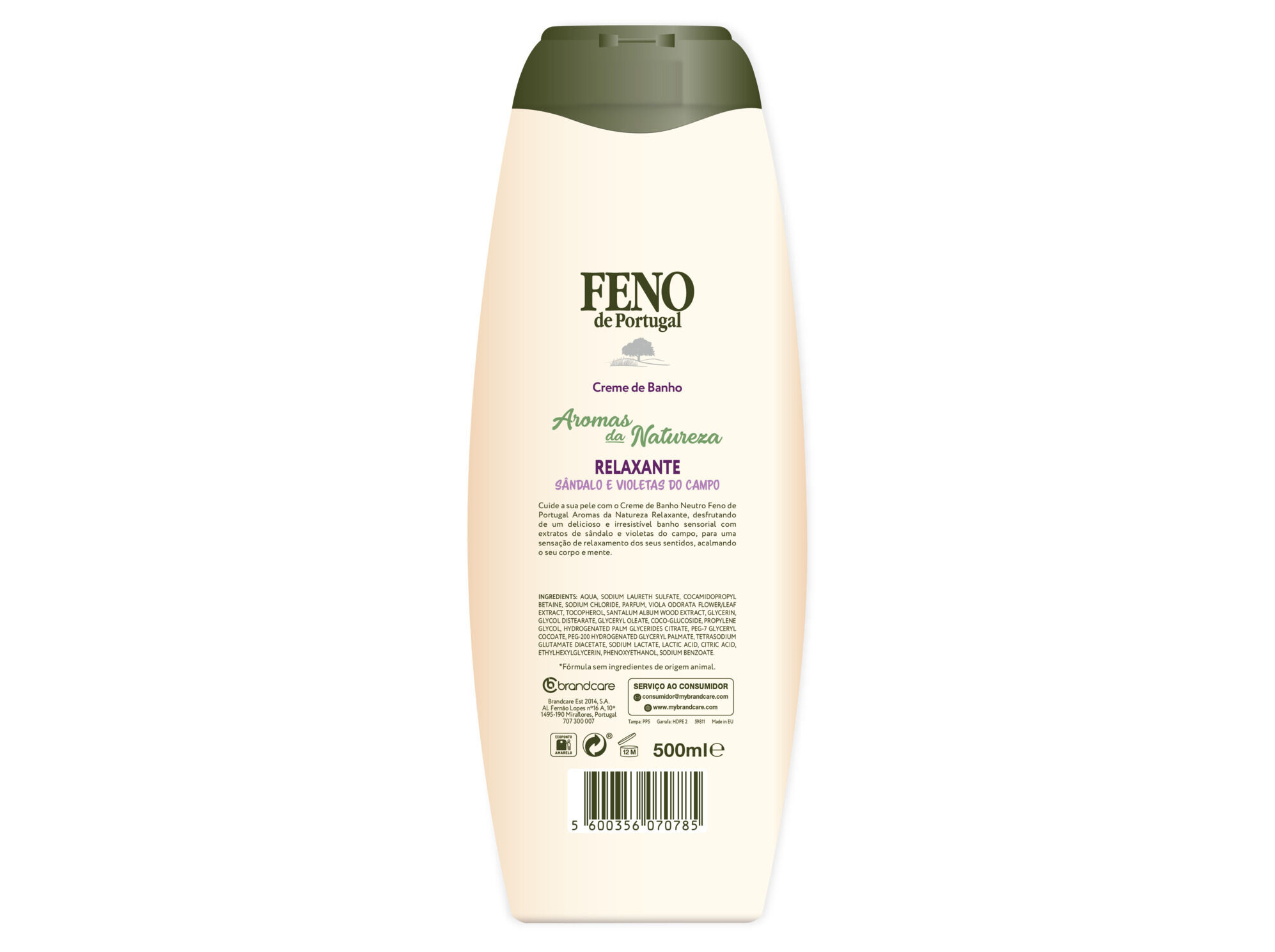 GEL BANHO FENO DE PORTUGAL S&Acirc;NDALO E VIOLETAS 500ML image number 1